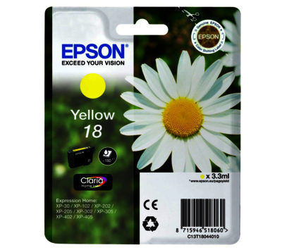 EPSON Daisy T1804 Yellow Ink Cartridge EPSON Daisy T1804 Yellow Ink Cartridge